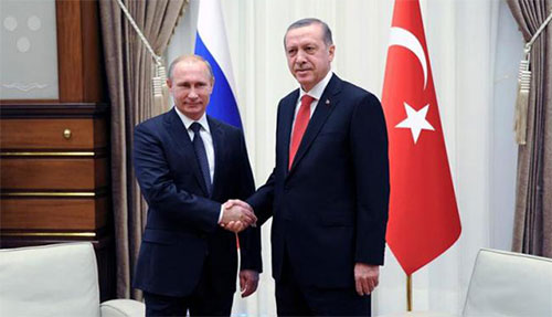 Encuentro entre Recep Tayip Erdogan y Vladimir Putin en San Petersburgo
